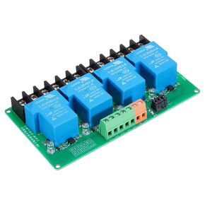 MECCANIXITY 1 Pcs DC 24V 4 Channel Relay Module Switch Board Shield 30A High or Low Level Trigger for Electronics Industrial Home Automation
