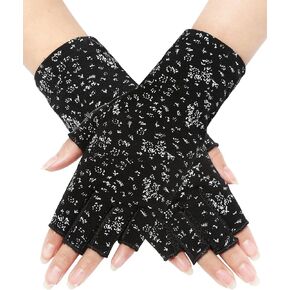 Maxdot Women Sunblock Fingerless Gloves Summer Driving Gloves Non Slip UV Protection Gloves for Outdoor