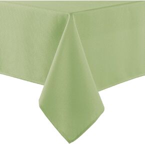 Hiasan 52 X 70 Inch Rectangle Textured Tablecloth - Waterproof Spillproof Antiwrinkle Jacquard Table Cloth for Kitchen and Dining Dinner, Outdoor Picnic, Holiday and Parties, Light Sage Green