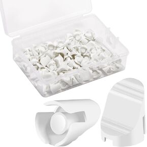 60 Pcs Entry Doors Frame Plugs for a Smooth Star Style Door 3/8 x 5/16 Diameter Doors Frame White Plugs Compatible with Therma-Tru Entry Doors Frame, with Storage Case