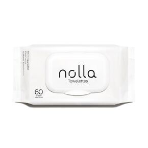 Nolla Flushable Wipes, 100% Plant-Based, Plastic-Free and Biodegradable - For Adults and Kids - Unscented + Soothing Aloe and Vitamin E 360 Count (6 Packs of 60)