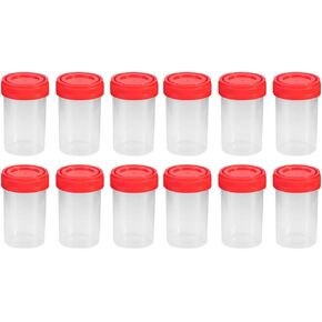 Healeved 25PCS Specimen Cups with Leak Proof Screw on Lids Urine Sample Cups 2 Oz Specimen Container Individually Specimen Cups for Testing (Random Color)