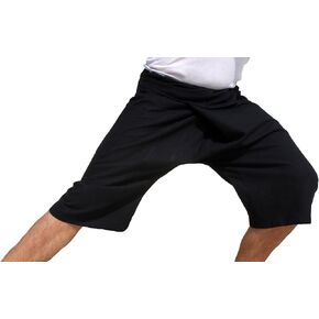 RaanPahMuang Plain Muang Cotton Thai Fisherman Capri Wrap Plus Pants