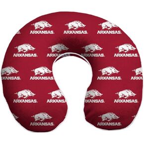 Pegasus Sports NCAA Arkansas Razorbacks Unisex Memory Foam Travel Pillowncaa Memory Foam Travel Pillow, Red, One Size