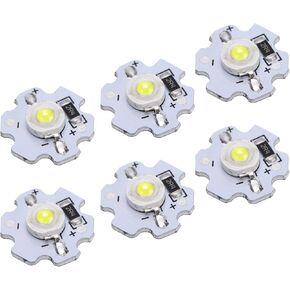 Hyuduo 25pcs LED Lamp Beads, 200LM 3W 5V High Power Led Chip, LED Lamp SMD Chip Light Bulb for DIY Lighting Fixtures(Pure White 60006500K)