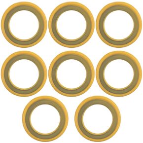 OIIKI 8 عبوات 26-830749 حشوات غسالة سدادة تصريف علبة التروس، حشية برغي التصريف، غسالات ختم مضخة زيت التروس للوحدة السفلية لمحركات Mercury Marine/Mercruiser - أصفر