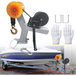 Adjustable Boat Trailer Winch Post with Roller Fits 3" W x 4" H Trailer Drawbar Boat Trailer Winch Mount for Speedboats, Fishing Boats, and Motorboats Adjustment Height Boat Winch Mount (orange)