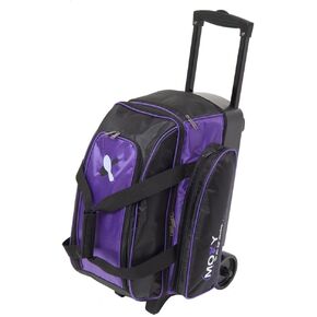 Bowlerstore Products Moxy Double Roller Bowling Bag- Purple/Black
