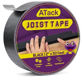 ATack Joist Tape for Decking 2 Inch x 50ft 8-Pack Waterproof Deck Joist Tape, Non-Shrinking Butyl Flashing Sealant High Tack Rim Joist Tape, Year-Round Protection on Wood, Metal, Composite, Roof Beams