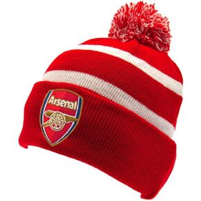 Arsenal English Premier League Red/White Knitted Ski Bobble Hat - Authentic EPL