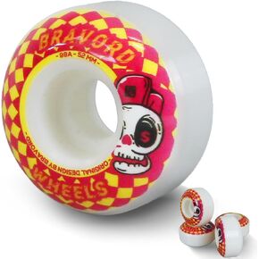 Classic Skateboard Wheels, 52mm 99A Skateboard Wheel for Trick, Street–Pack of 4