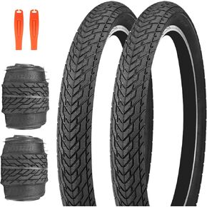 ZUKKA 20 x 2.35 Bike Tire 1/2 Pack 20 inch x 2.35 BMX Bike Tire Folding Replacement Tire for MTB Mountain Bike, BMX Bicycle Commuter Bike