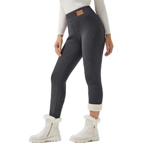 JK SUE JONES Women Winter Warm Thick Leggings Fleece Lined Stretchy Soft Thermal Sherpa Pants High Waist Tights