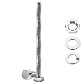 (12 Sets) 5/16-18 x 3", 5/16 Bolt Hex Head Screws Nuts and Bolts Kit with 5/16 Stainless Steel Bolts, Nuts Bolts Washers Assortment, Fully Threaded by Marysino