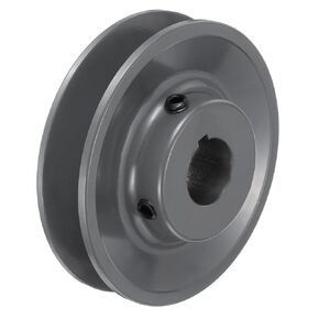 uxcell BK36-7/8 V-Belt Sheave 7/8 "تتحمل 3.25" OD أحادية الأخدود الويب Sheave بالملل إلى الحجم، الحديد الزهر، قسم الحزام لحزام 3L أو B