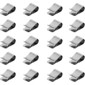 30pcs Stainless Steel Spring U Clip Silver Tone, 21.4mm x 12mm U Clips Holder Bracket for Furniture and Automobile Structure Connection