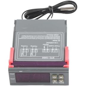 Temperature Controller STC-1000 Cooling and Heating Digital Thermostat with Sensor Refrigerator and Fermenter(AC110~220V)