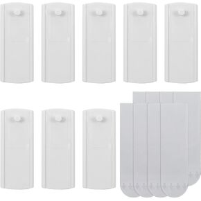 Large Universal Frame Hanger Damage Free Hanging Frame Hangers 8 Picture Hangers, 12 Large Removable Adhesive Strips No Nails Picture Hooks for Bathroom Kitchen Home Door Closet