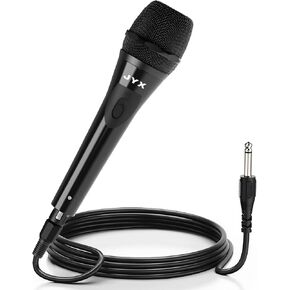 Dynamic Karaoke Microphone, Handheld Wired Voval Microphone with ON/Off Switch, for Karaoke Machine/Speaker/Amp/Mixer/PA System