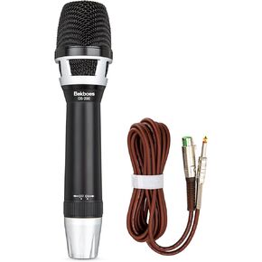 Singing Machine Wired Microphone for Karaoke, Wired Microphone with 16.4ft Cable, 6.35mm Dynamic Vocal Microphone for Speaker, Plug-in Microphone for Karaoke Machine, Wired Handheld Mic