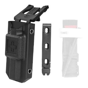 Locking Clip Tourniquet Holder with Tourniquet, One-Handed Combat Tactical Pouch, Upgraded Molle Compatibility for Duty Belt, Molle Equipment, Police Gear and etc