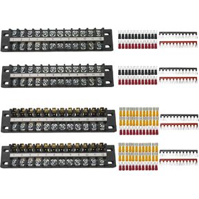 Fast Terminal Blocks – 4-Pack of 6-Position Terminal Strips with Jumpers & Connectors for Electrical Wiring and Power Distribution in Saudi Arabia