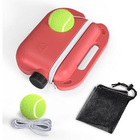 Tennis Trainer Rebound Ball with 2 String Balls and a Mesh Bag, Solo Tennis Training Equipment for Self Tennis Practice, Portable Tennis Training Tool, Tennis Rebounder Kit for Beginner Sport Exercise