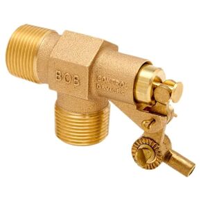 R400-1 R400 Series Bob Red Brass Float Valve, 1" NPT Male Inlet x 1" NPT Male Outlet, 68.5 gpm at 85 psi Pressure