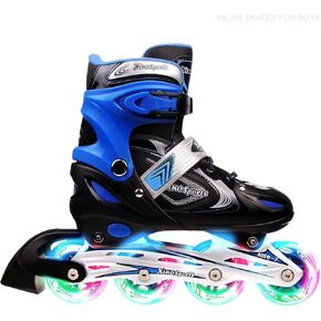 Xino Sports Kids Inline Skates for Girls & Boys - Adjustable Skates with LED Illuminating Light Up Wheels - Youth Skates for Indoors & Outdoors