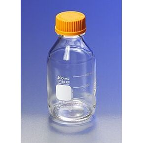 PYREX 250mL Round Media Storage Bottles, with GL45 Screw Cap, 10/cs