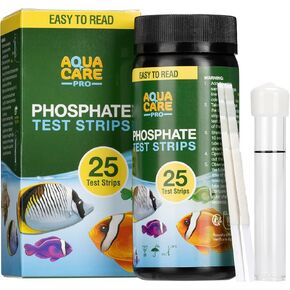 شرائط اختبار حوض السمك للفوسفات المترية الصحية - مجموعة اختبار فوسفات خزان المياه الباردة - أحواض السمك أو البركة الاستوائية - مجموعات اختبار مياه حوض السمك - لحمامات السباحة والمنتجعات الصحية - 25 شريطًا in Kuwait