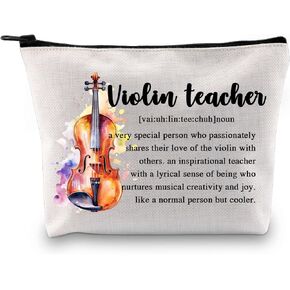 G2TUP Violin Lover Gift Violin Teacher Definition Makeup Bag Violin Mon Cosmetic Bag Violinist Gift Violin Concert Lover Gift (Violin Teacher Def MB)