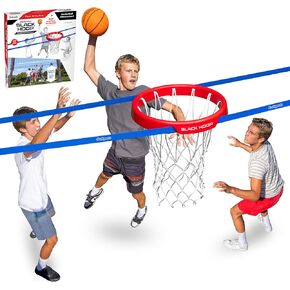 GoSports Slack Hoop Portable Basketball Game for Kids & Teens - Adjustable Height Outdoor Lawn, Beach, & Yard Game - Basketball Without a Court