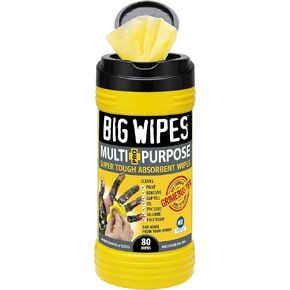 Heavy Duty Industrial Textured Scrubbing Wipes (80 Count (Pack of 1), Multi-Purpose)