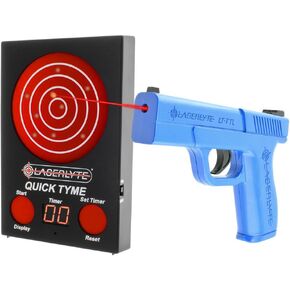 LaserLyte Quick Tyme Laser Trainer Target with Point of Impact Display and Timed Games for Reactive Laser Shooting and Dry Fire Practice