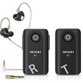 Wireless in-Ear Monitoring System, R1 5.8GHz Stereo Audio transmitting for Recording Studio, Band Performance, Live Broadcast