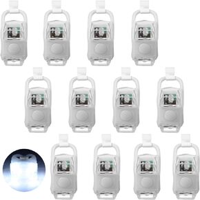 12 Pieces Navigation Lights Kayak Lights for Night Led Boating Lights Safety Boat Lights and Stern Battery Operated with 3 Modes for Boat Pontoon Yacht (White)