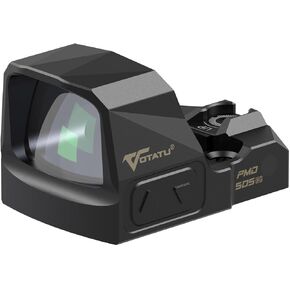 VOTATU PMD505-SG Shake Awake Green Dot 3 MOA Micro Reflex Sight for RMS/RMSc Footprint Pistol Optics, Picatinny Mount Included