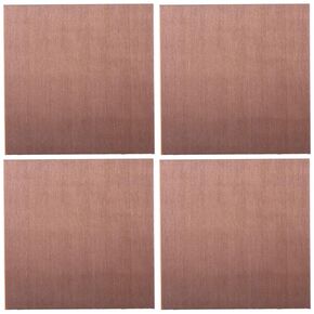 Pure Copper Sheet 4Pcs 50x50mm Practical Square,T2 Copper Metal Plate for Crafts, Electrical Repairs(50x50x0.5mm)