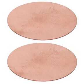 2Pcs Pure Copper Sheet, Metal Round Plate, Circular Blanks Metal Sheets, T2 Copper Discs for Crafts, Electrical Repairs, DIY Material(0.5 x 50mm)