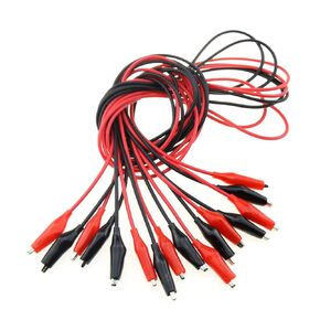 4PCS Dual Alligator Clip Cables Connecting Cables Electronic Jumper Cables 1m Ultra Soft Leads Insulated Test Lead Cables 4Red 4Black Used for Electrical Tests Labs Schools Test Boards