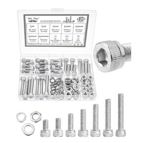 Mr. Pen- Nuts and Bolts Assortment Kit, 120 pcs, Stainless Steel, M6 Screws (7 Sizes 10-35mm)Hex Socket Head Cap Screws Assorted Nuts and Bolts, Nut Bolt and Washer Assortment, Bolt and Nut Assortment