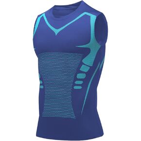Compression Shirt Men Slimming Body Shaper Vest Crewneck Workout Shirts Tummy Control Undershirts