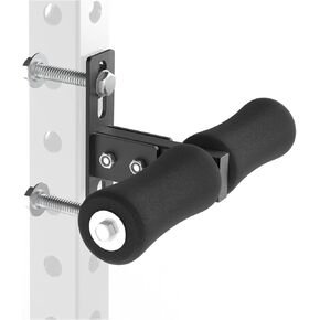 Nordic Hamstring Curl Squat Rack Attachment with Height Adjustable Steel Leg Support, Foam Pad for Bulgarian Split Squats, Fits 5/8'' & 1'' Rack Holes