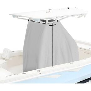 T-Top Center Console Cover for Boat, 600D Heavy Duty Waterproof Tear-Resistant Polyester T Top Boat Cover, Grey(82" L x 54" W x 72" H)