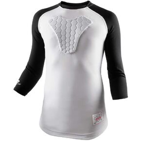 McDavid Youth HEX Chest Protector, Heart-Guard, Sternum Protection. Raglan Style. Padded Shirt for Baseball and More.