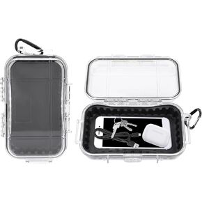 Waterproof Dry Box Protective Case, IP67 Water Resistant Portable Micro Case Watertight Storage Box for Phones, Knives, Wallets, Watches