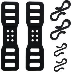 2PCS 92x24mm Black Bicycle Silicone Strap with S Buckle Flashlight Mounting Strap Bicycle Accessory Mounting Strap for Bike Light and Flashlight