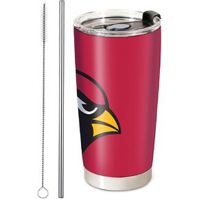 Football Insulated Coffee Tumbler, 20oz Stainless Steel Vacuum Travel Tumbler Cup with Lid and Straw, Coffee Cup Mugs for Dallas Cold or Hot Drinks