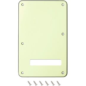 Banworks Electric Guitar 3 Ply Backplate 6-Hole Trem Tremolo Cover for USA/Mexican Fender Standard Strat ST JT/HGB-01 Mint Green